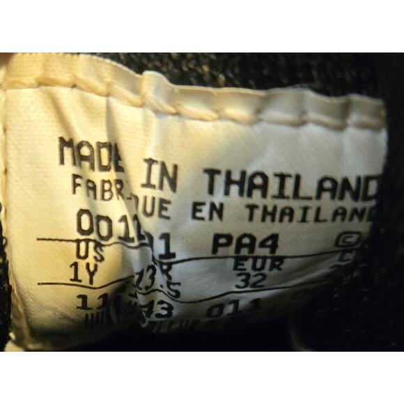 Nike Baseball Cleats Youth 1Y Black Lace Cover Molded Studs Used Vintage 90s - Picture 2 of 6